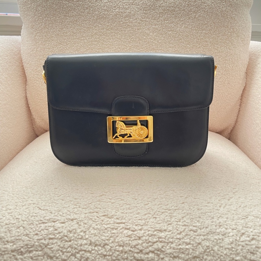 Vintage Celine Box Bag (Navy)